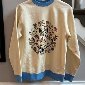 BSR Samii  Ryan X Smiley Classic Mushrooms RARE Sweatshirt sz S NWOT